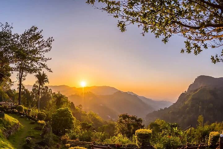 Scenic hill country road to Ella Sri Lanka with private taxi tour