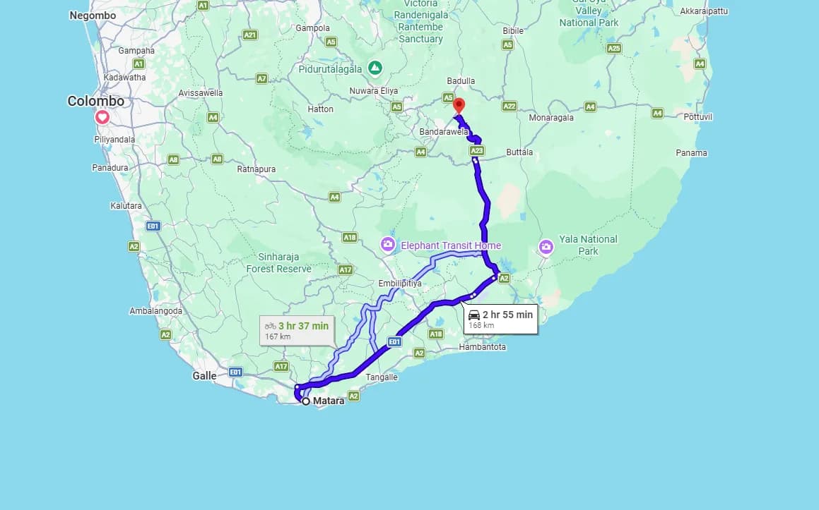 Private taxi transfer from Mirissa to Ella with GoCeylora