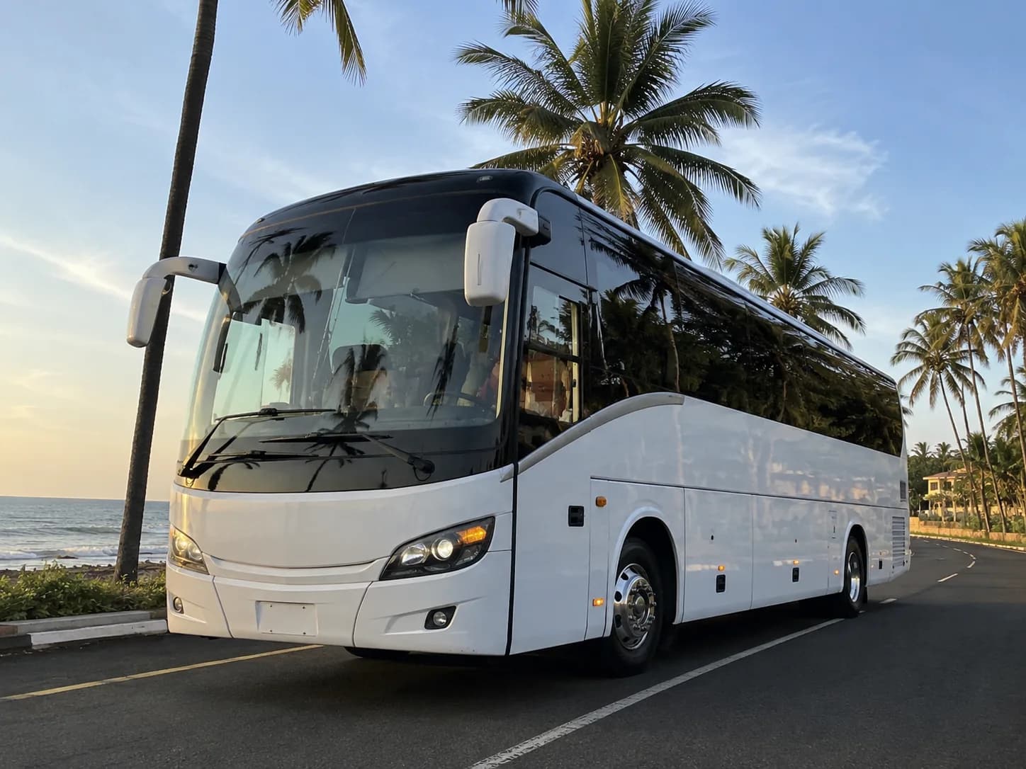 Group bus hire for private tours in Sri Lanka, GoCeylora bus for tourist group transfer, Private bus transport for Sri Lanka group tours