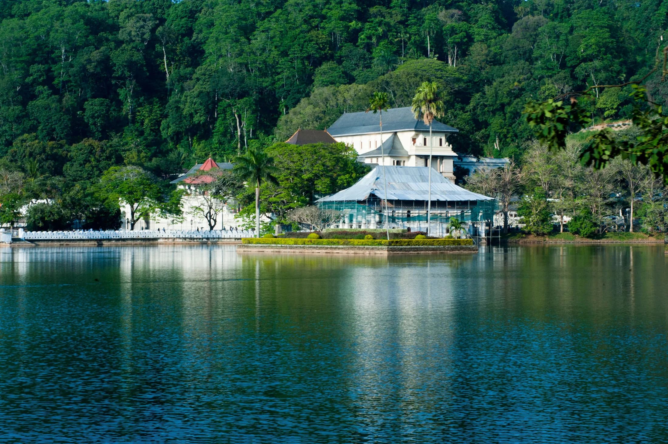 Kandy city and lake view in central Sri Lanka