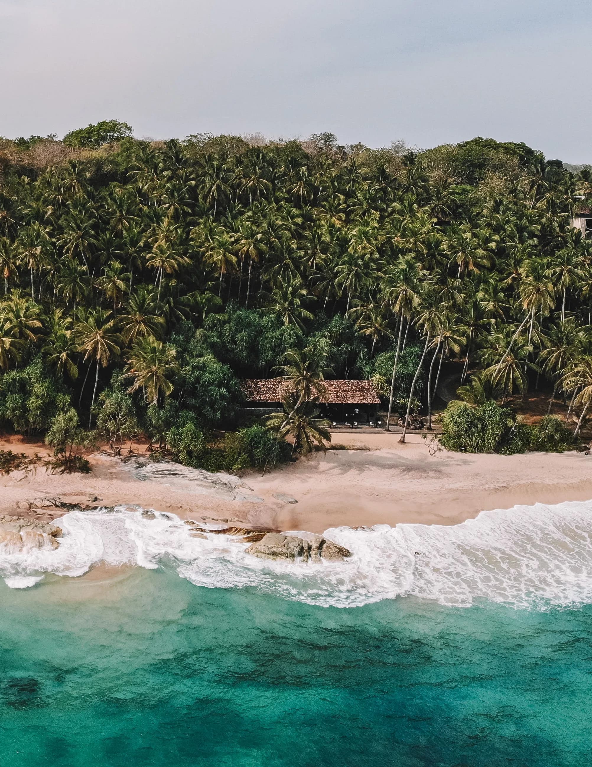 Tangalle beach coastline in southern Sri Lanka