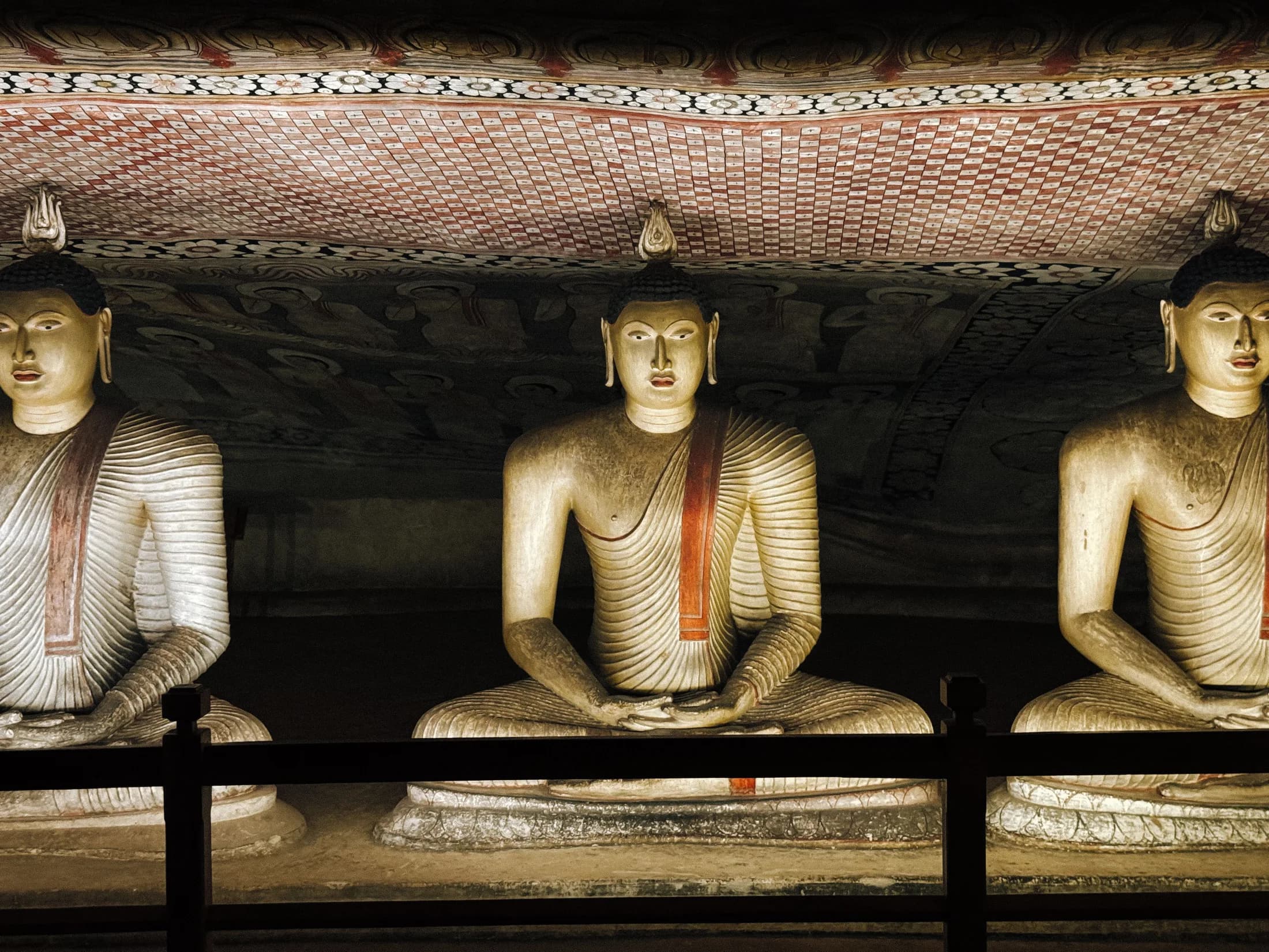 Dambulla cultural route and cave temple area in Sri Lanka